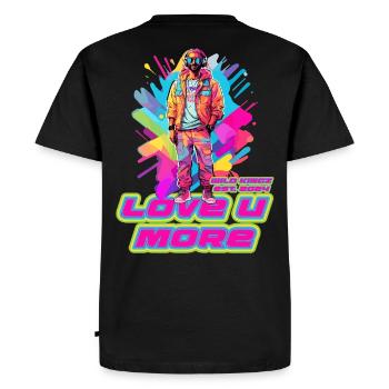 Amour - T-shirt Premium bio Homme - noir - Dos - Nico (187cm)