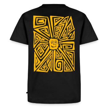 STRANGE SUN - Men's Premium Organic T-Shirt - black - Back - Nico (187cm)