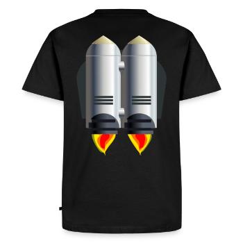 Jetpack Rocket Man - T-shirt Premium bio Homme - noir - Dos - Nico (187cm)