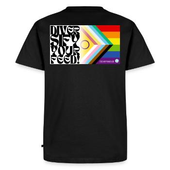 🌈♿ Fierté et handicap – y compris le drapeau - T-shirt Premium bio Homme - noir - Dos - Nico (187cm)