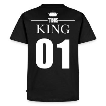 KING 01 (King & Queen) - T-shirt Premium bio Homme - noir - Dos - Nico (187cm)