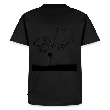 nourrir la carpe - T-shirt Premium bio Homme - noir - Dos - Nico (187cm)