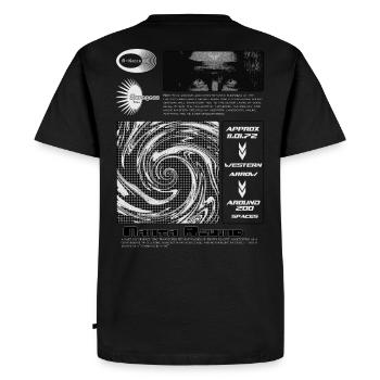 Fictional music rave club disco promo flyer - Men's Premium Organic T-Shirt - black - Back - Nico (187cm)
