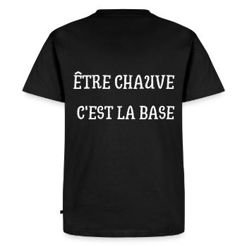 CHAUVE - T-shirt Premium bio Homme - noir - Dos - Nico (187cm)