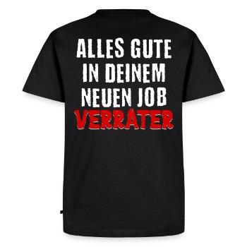 All the best in your new job traitor - Men's Premium Organic T-Shirt - black - Back - Nico (187cm)