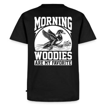Funny duck hunting saying for hunters - Men's Premium Organic T-Shirt - black - Back - Nico (187cm)