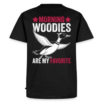Funny duck hunting saying for hunters - Men's Premium Organic T-Shirt - black - Back - Nico (187cm)