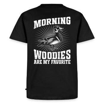 Funny duck hunting saying for hunters - Men's Premium Organic T-Shirt - black - Back - Nico (187cm)