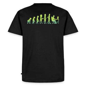 Evolution of Man – Computer Programmer - Men's Premium Organic T-Shirt - black - Back - Nico (187cm)