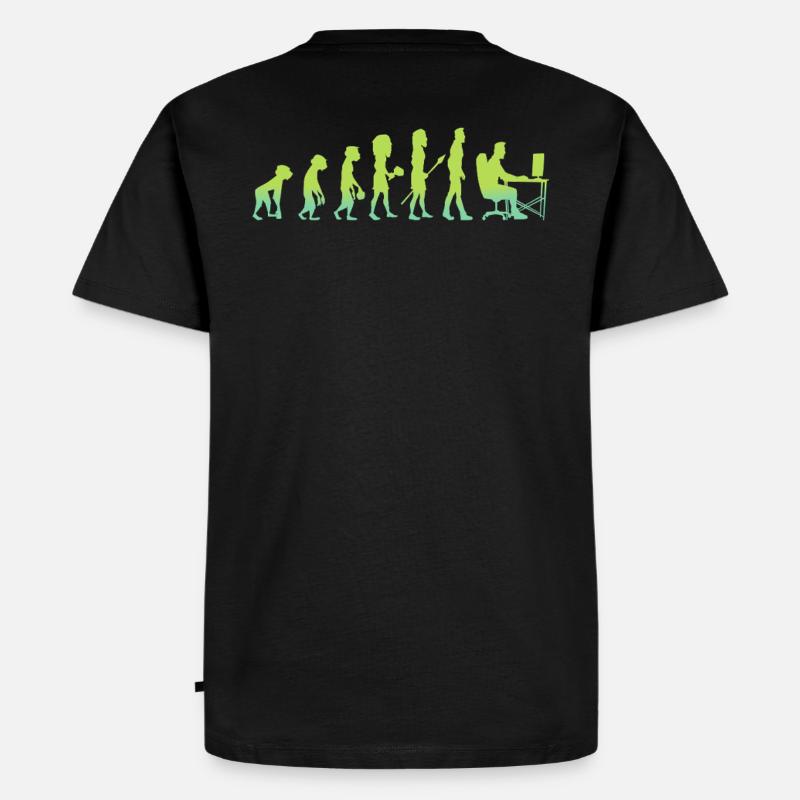 Evolution of Man – Computer Programmer - Männer Premium Bio T-Shirt - Schwarz