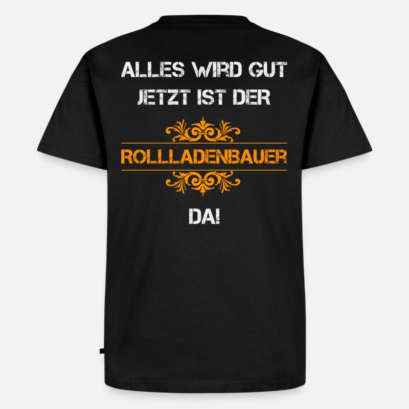 Rollladenbauer Beruf Rollladen Jalousie Handwerker - Männer Premium Bio T-Shirt - Schwarz