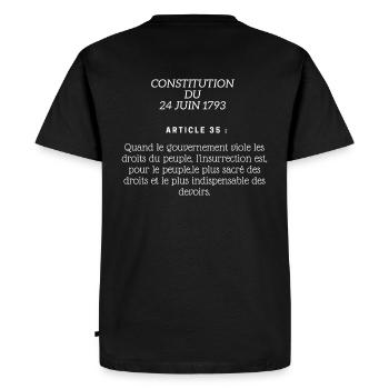 Constitution 24 juin 1793 - T-shirt Premium bio Homme - noir - Dos - Nico (187cm)