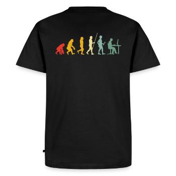 Evolution of Man – Computer Programmer - Men's Premium Organic T-Shirt - black - Back - Nico (187cm)