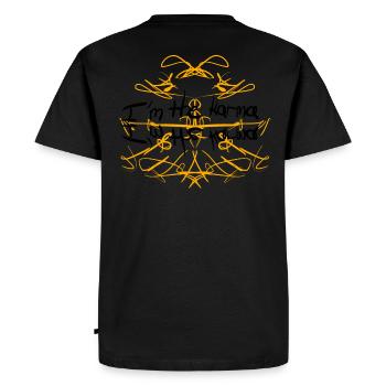 karma - Men's Premium Organic T-Shirt - black - Back - Nico (187cm)