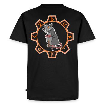 Rat Logo Cybus Zombie Halloween Undead - Men's Premium Organic T-Shirt - black - Back - Nico (187cm)