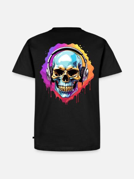 Kopfhörer - Männer Premium Bio T-Shirt - Schwarz