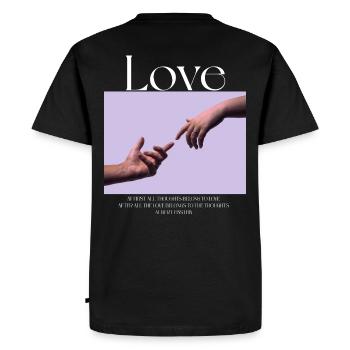 AMOUR - T-shirt Premium bio Homme - noir - Dos - Nico (187cm)