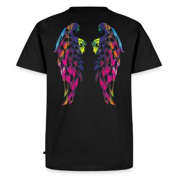 coloured wings - Men's Premium Organic T-Shirt - black - Back - Nico (187cm)