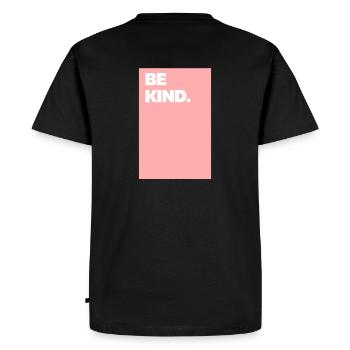 Be Kind - Men's Premium Organic T-Shirt - black - Back - Nico (187cm)