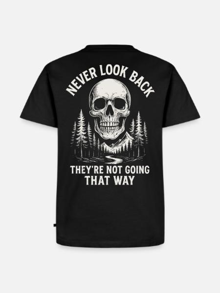 Skull Forest Never Back - Men's Premium Organic T-Shirt - black