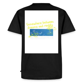 Entre le rêve et la réalité - T-shirt Premium bio Homme - noir - Dos - Nico (187cm)