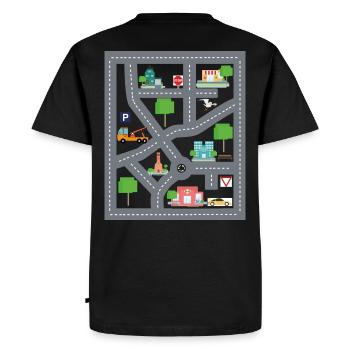 Play Rug Print Super Funny Dad Gift - Men's Premium Organic T-Shirt - black - Back - Nico (187cm)