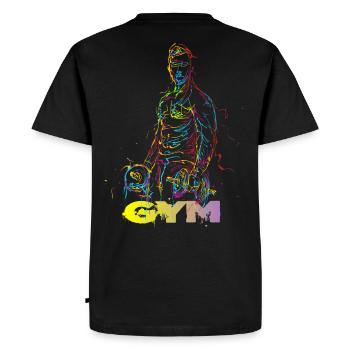 GYMNASE - T-shirt Premium bio Homme - noir - Dos - Nico (187cm)