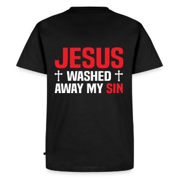 Jésus-Christ - T-shirt Premium bio Homme - noir - Dos - Nico (187cm)
