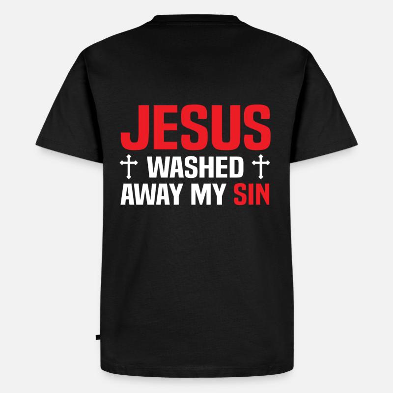 Jesus Christus - Männer Premium Bio T-Shirt - Schwarz