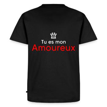 tu es mon amoureux - T-shirt Premium bio Homme - noir - Dos - Nico (187cm)