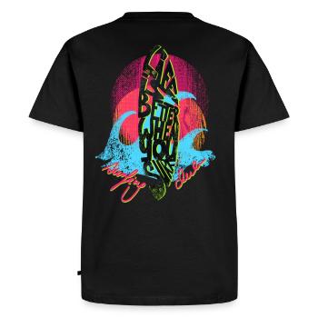 Surfing Surfing Quote Quotes Waves waves - Men's Premium Organic T-Shirt - black - Back - Nico (187cm)