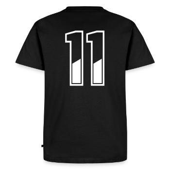11 ans maillot numéro 11 T-shirt numéro 11 - T-shirt Premium bio Homme - noir - Dos - Nico (187cm)