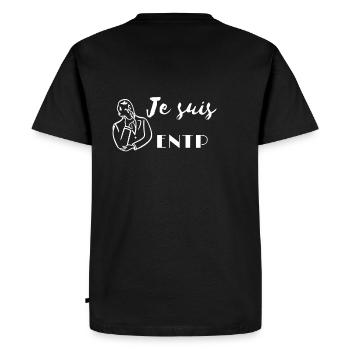 Personnalité ENTP - T-shirt Premium bio Homme - noir - Dos - Nico (187cm)