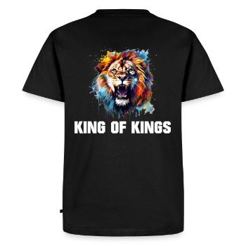 King of Kings Roaring Lion Splash Art - T-shirt Premium bio Homme - noir - Dos - Nico (187cm)