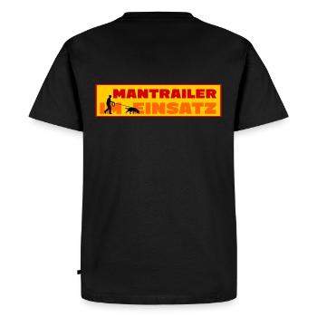 Mantrailer im Einsatz (Mann) - Männer Premium Bio T-Shirt - Schwarz - Hinten - Nico (187cm)