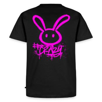 Lapin fou - T-shirt Premium bio Homme - noir - Dos - Nico (187cm)