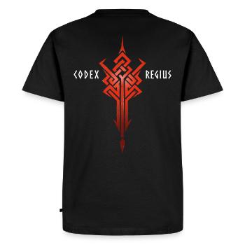 Symbole de nœud de celtes vikings ornement tribal - T-shirt Premium bio Homme - noir - Dos - Nico (187cm)
