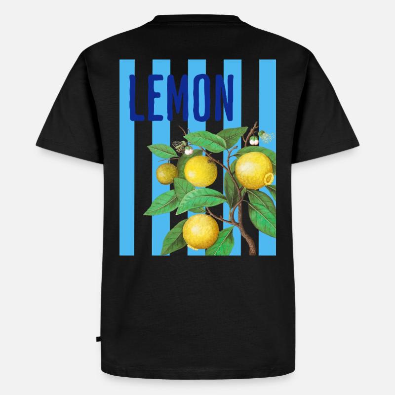 Lemon - Zitrone - Männer Premium Bio T-Shirt - Schwarz