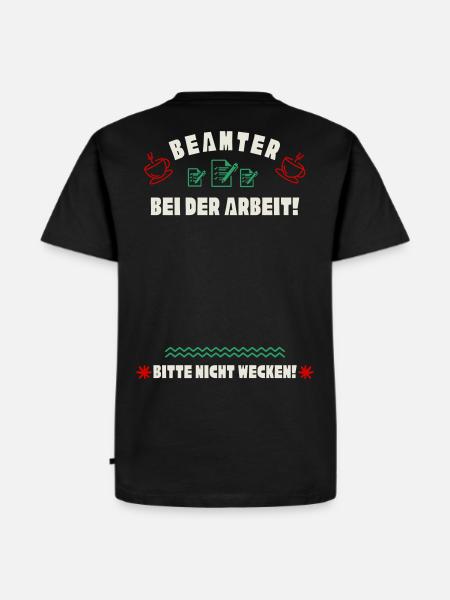 Schlafender Beamter - Männer Premium Bio T-Shirt - Schwarz