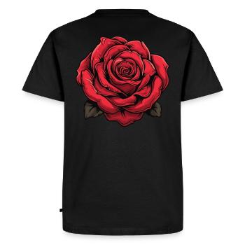 The Rose of the Giants - Men's Premium Organic T-Shirt - black - Back - Nico (187cm)