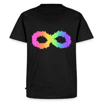 Neurodivergent symbol - Men's Premium Organic T-Shirt - black - Back - Nico (187cm)