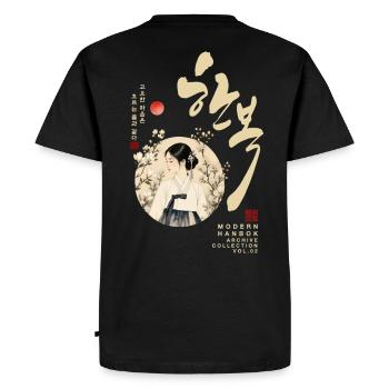 Modern Hanbok Archive - Men's Premium Organic T-Shirt - black - Back - Nico (187cm)