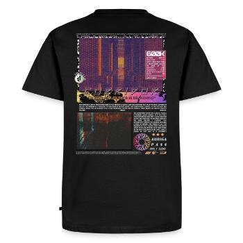 Vaporwave fantasy poster art magazine print - Men's Premium Organic T-Shirt - black - Back - Nico (187cm)