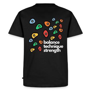 Bloc - T-shirt Premium bio Homme - noir - Dos - Nico (187cm)