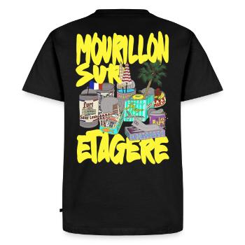 Mourillon sur étagère Toulon - T-shirt Premium bio Homme - noir - Dos - Nico (187cm)