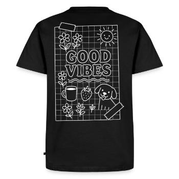 Gute Vibes - Men's Premium Organic T-Shirt - black - Back - Nico (187cm)