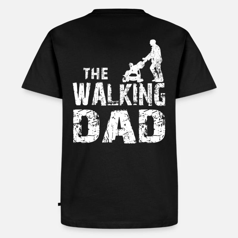 Walking DAD - Männer Premium Bio T-Shirt - Schwarz