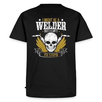 Welder - welding expert - Men's Premium Organic T-Shirt - black - Back - Nico (187cm)