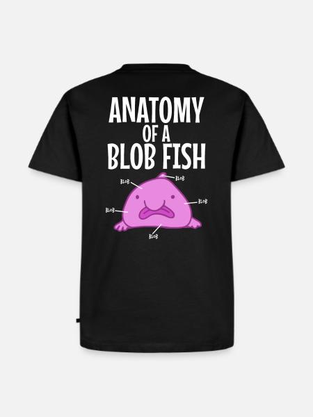 Anatomie Blobfisch - Männer Premium Bio T-Shirt - Schwarz