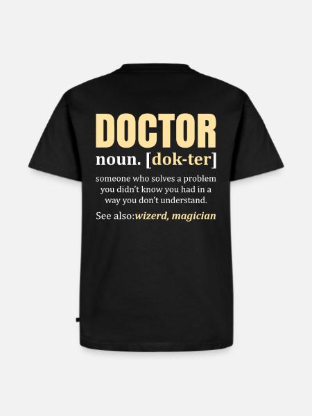 Doktor - Doktorin - Männer Premium Bio T-Shirt - Schwarz